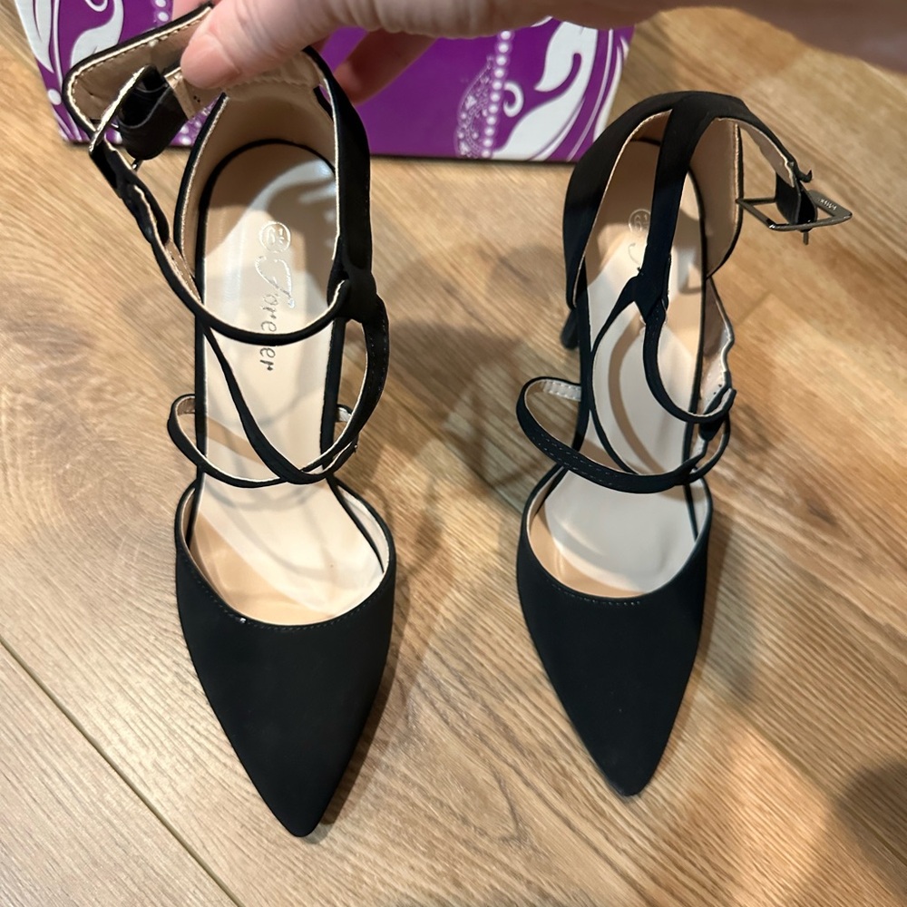 Elegant Black Strappy Heels